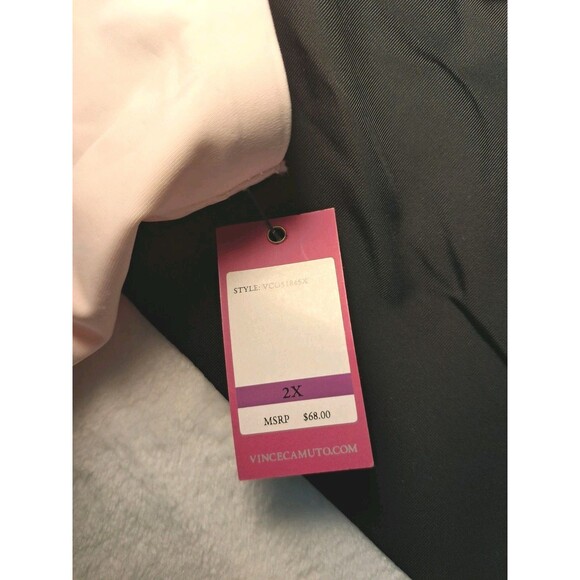 VINCE CAMUTO Full Figure Lounge Bra Removable Pads Pink Black $68 Size 2X NWT - Picture 2 of 9